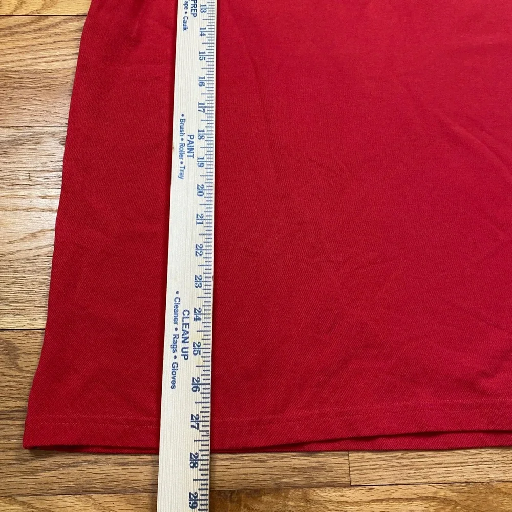 J Crew Flex Pique Polo Mens XL Red‎ Untucked Fit Short Sleeve Preppy Classic